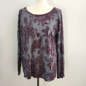 NWT Lucky Brand Paisley Sweater